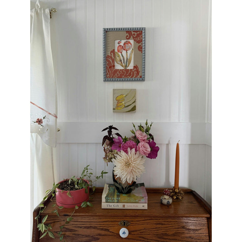 Slow Seeds No. 1 – Original Watercolor & Oil Pastel Painting