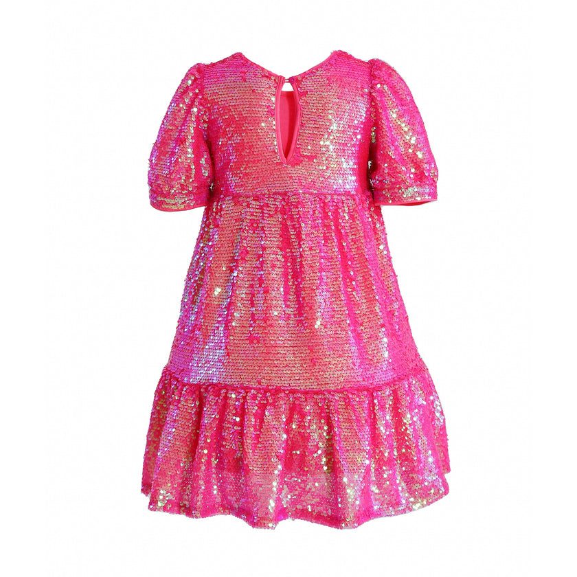 Pink Elira Sequin Party Dress
