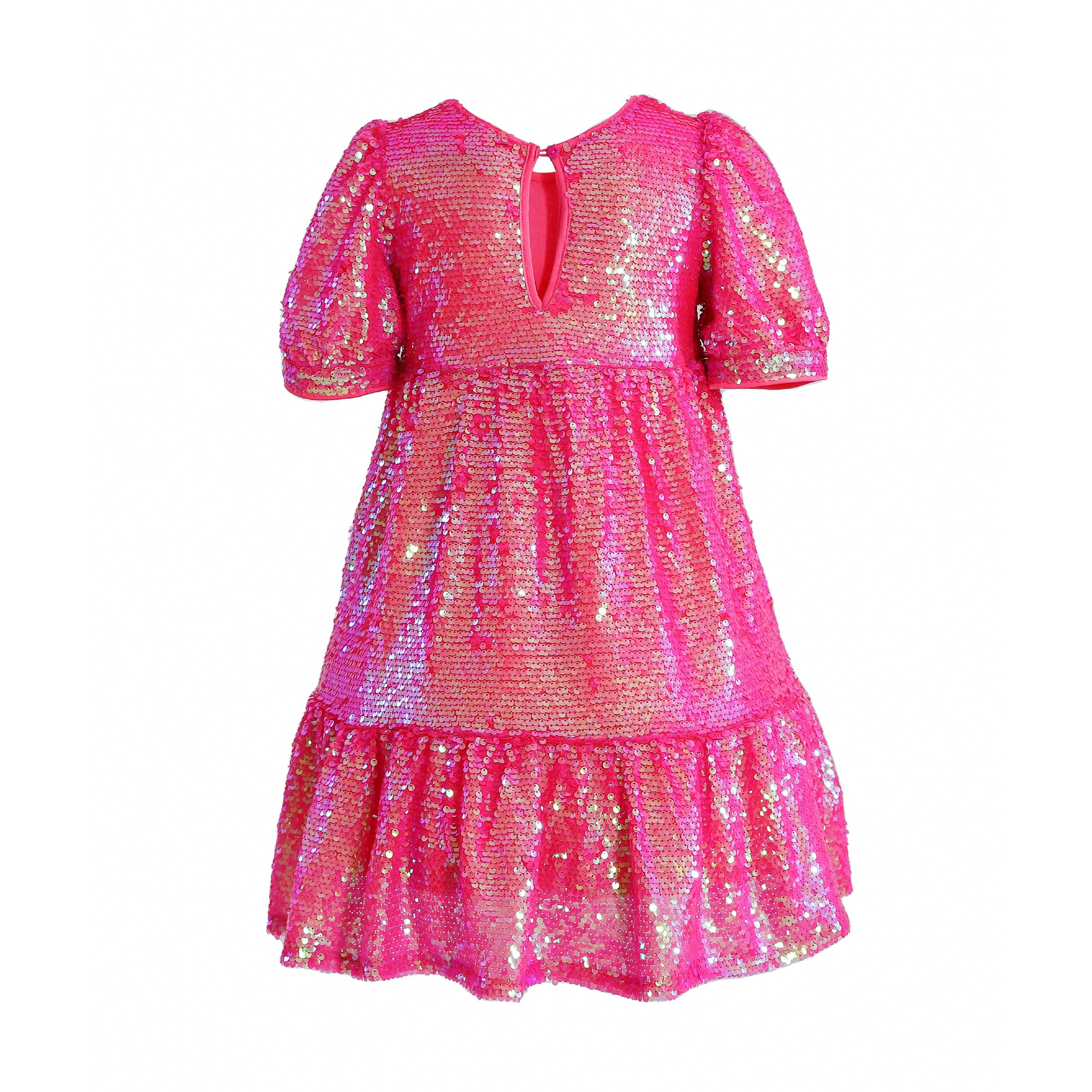 Pink Elira Sequin Party Dress