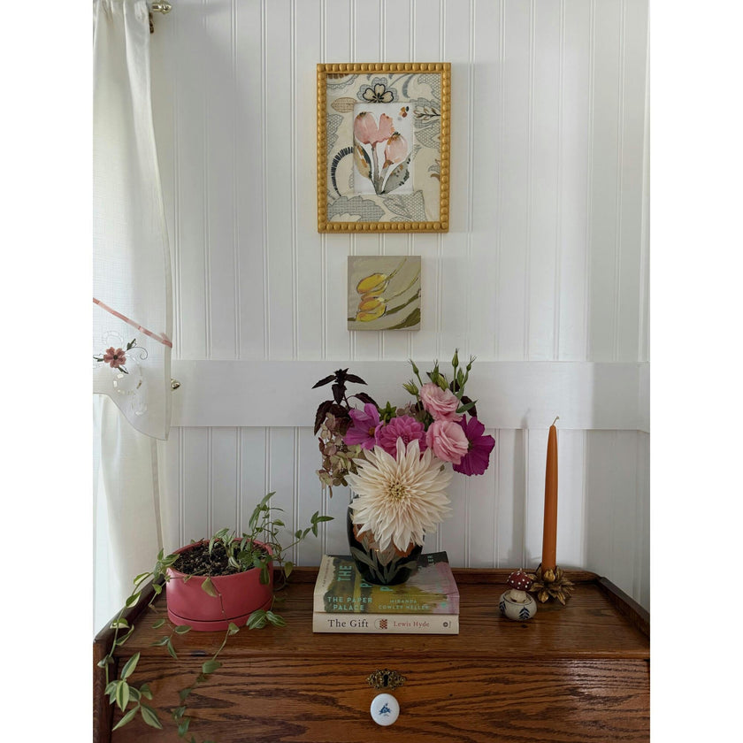 Slow Seeds No. 23 – Original Watercolor & Oil Pastel Painting