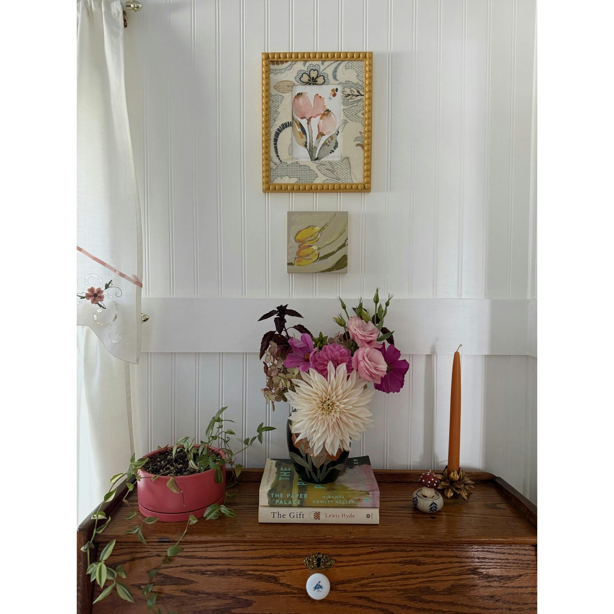 Slow Seeds No. 23 – Original Watercolor & Oil Pastel Painting