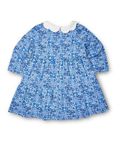 Floral Print Knit Dress With Flower