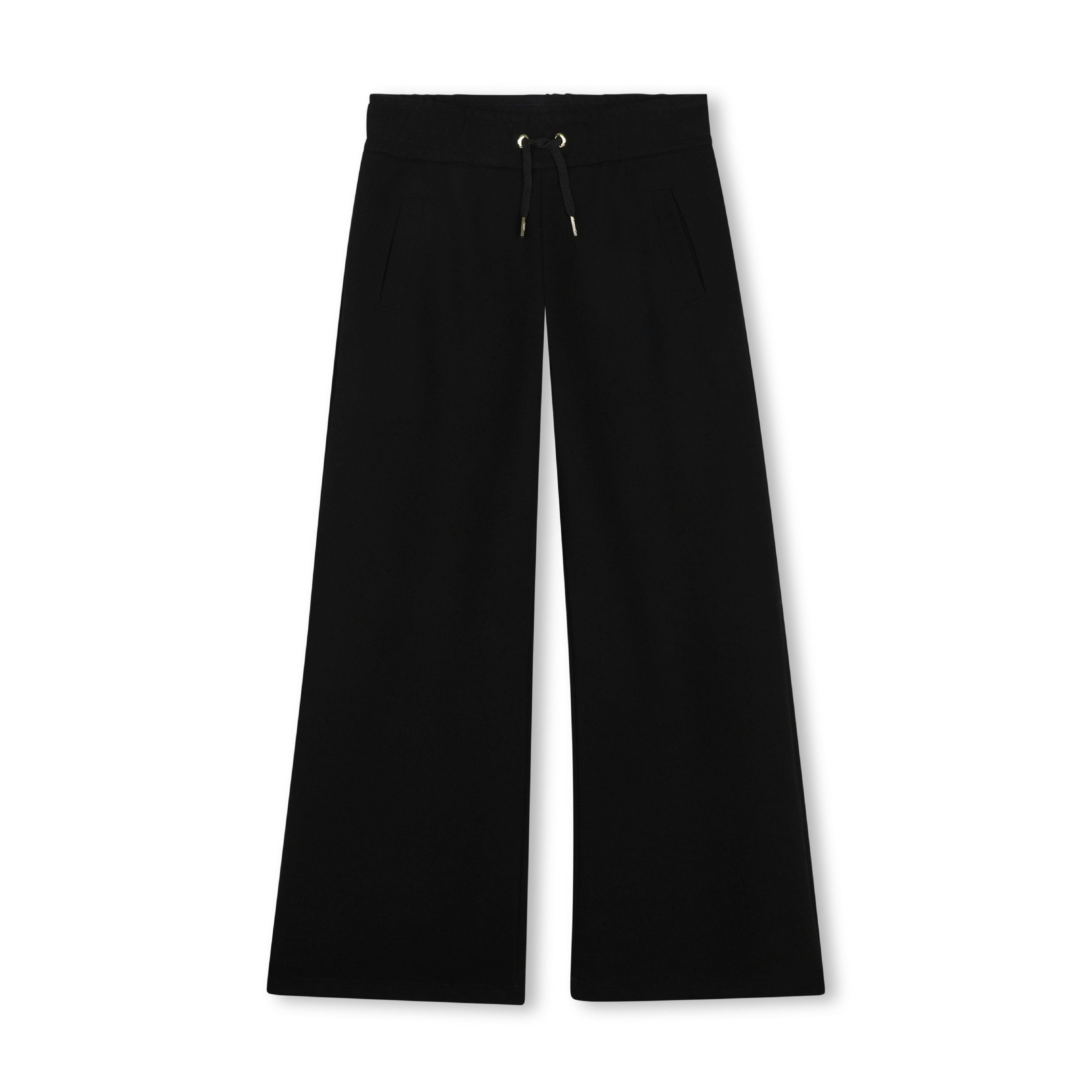 Black Logo Drawstring Pants