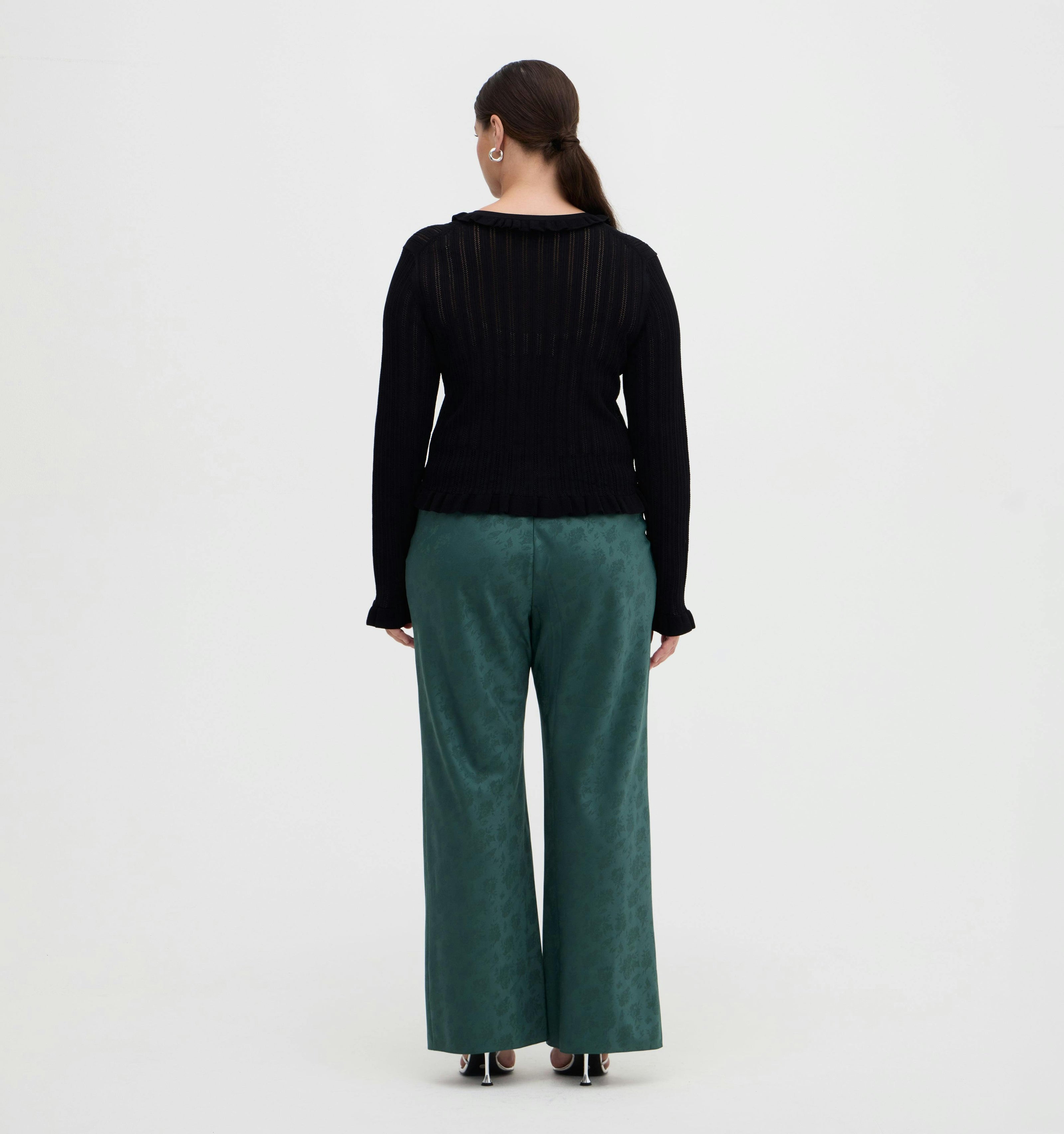 The Beverly Pant - Jadeite Floral Jacquard