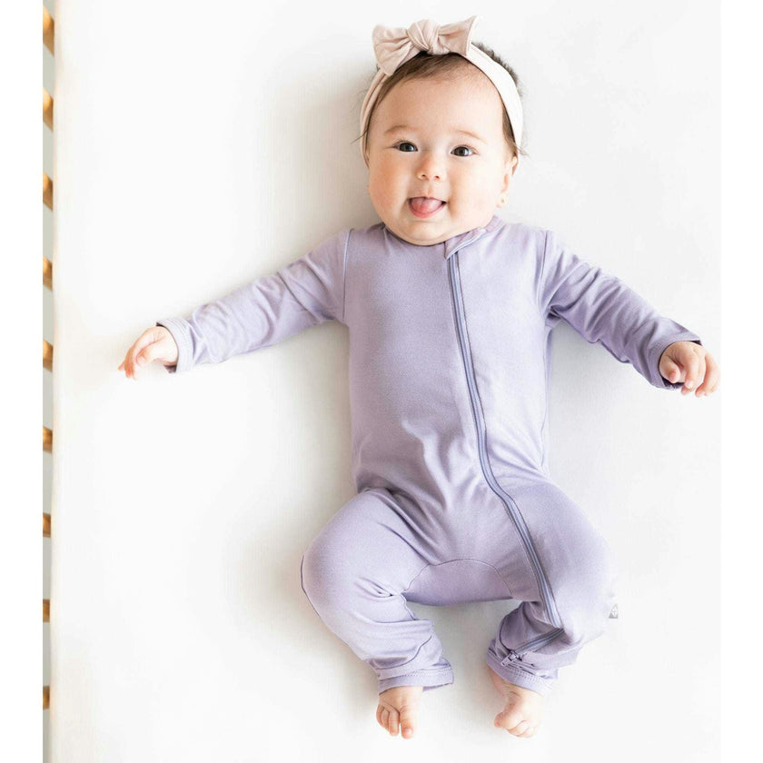 Zippered Romper, Taro
