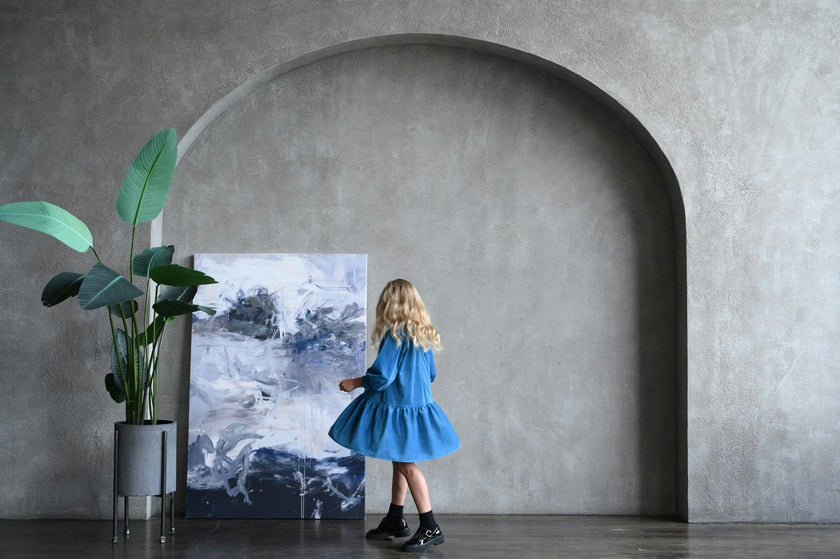 Isla dress (blue-sapphire velvet)