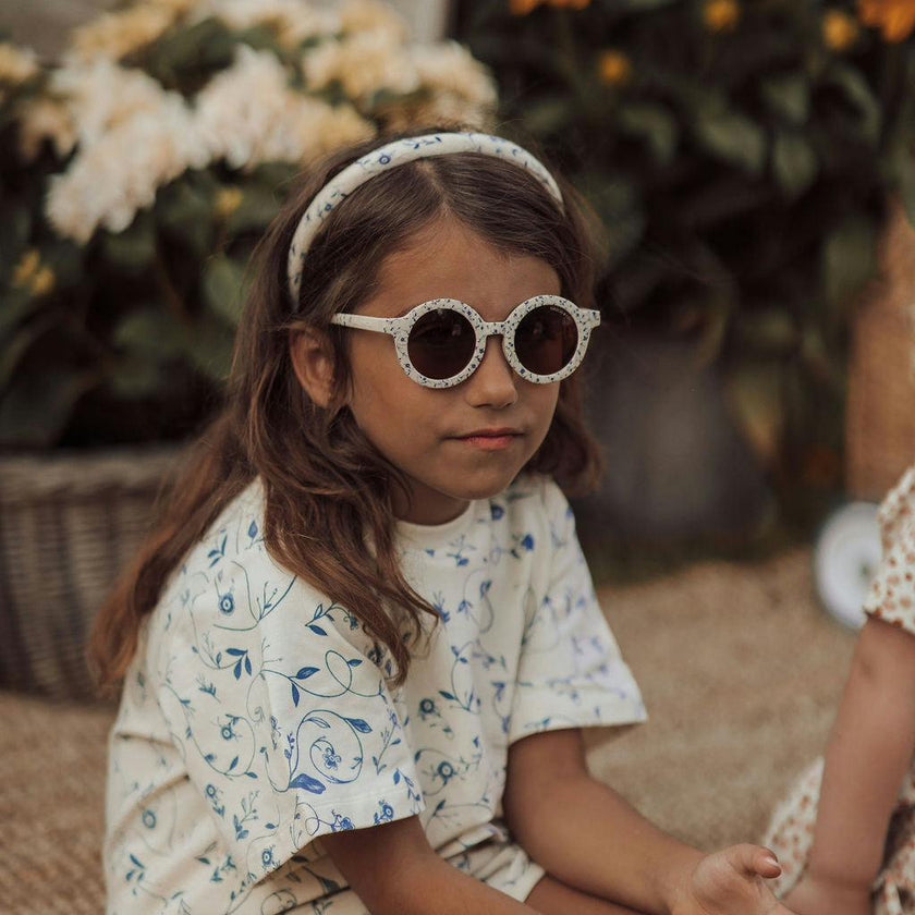 Original Round Sustainable Sunglasses | Bio-Based Bendable Polarized | Scandi Floral