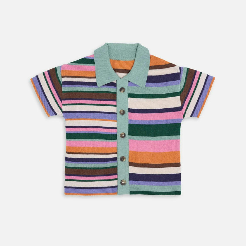 children's organic cotton polo shirt - tropical garden