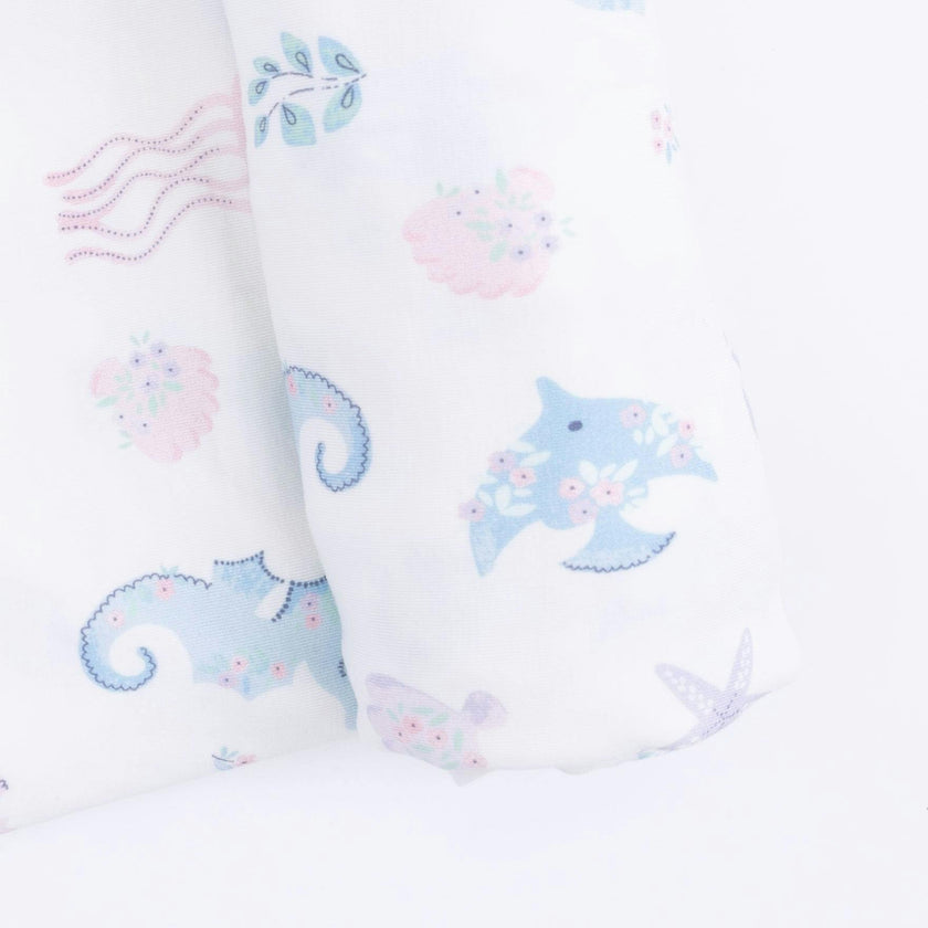 Floral Sea Creatures - Swaddle Blanket