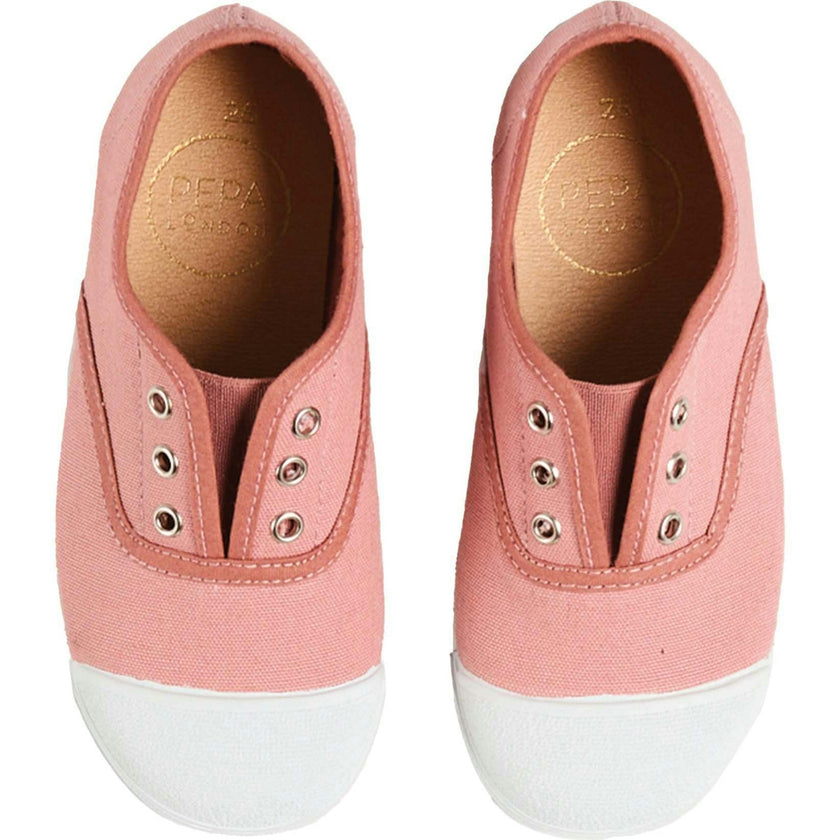 Canvas Plimsolls in Dusty Raspberry (21-36EU)