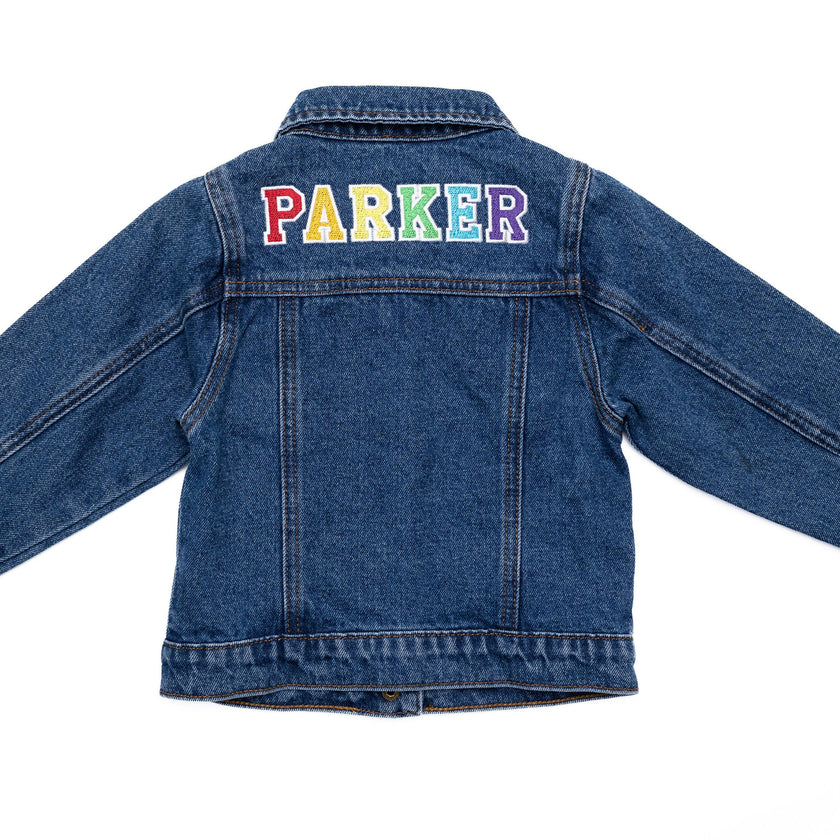 Custom Embroidered Washed Denim Jacket