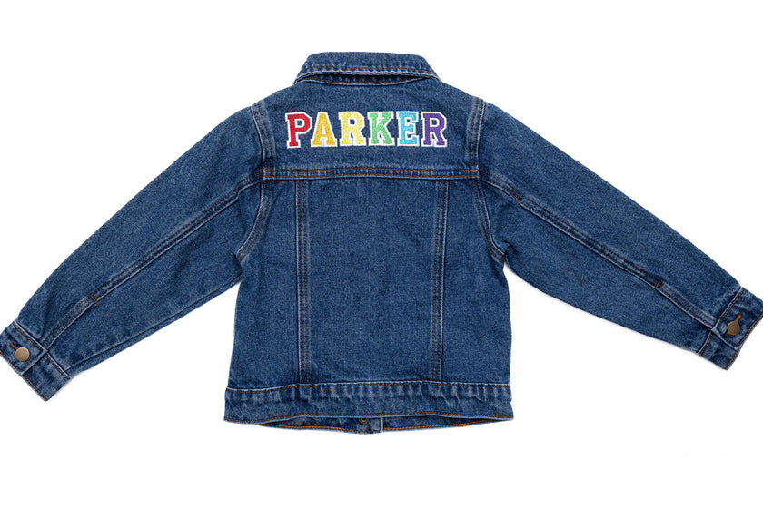 Custom Embroidered Washed Denim Jacket