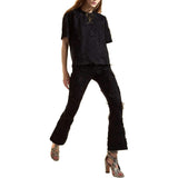 Embroidered Floral Applique Top