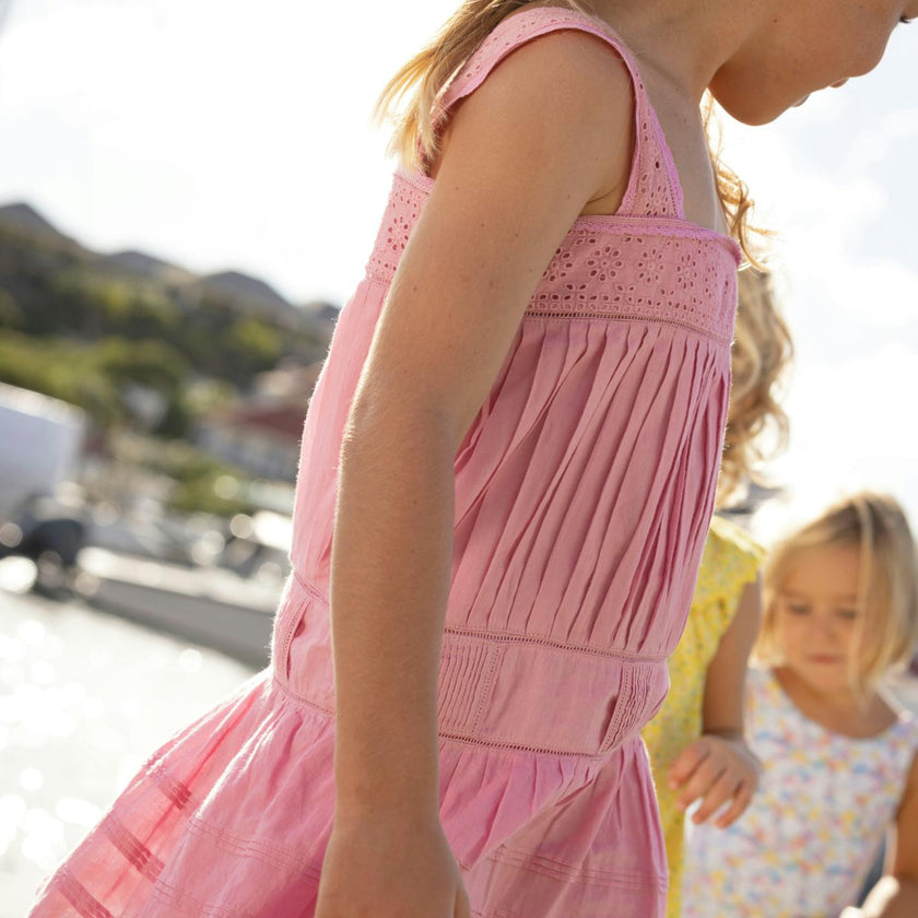 girls blush drop waist dress