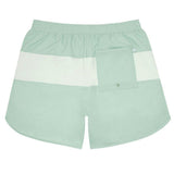 men's pistachio and cream colorblock boardie