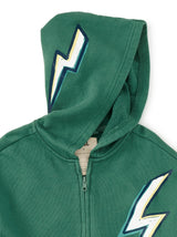 Lightning Bolt Easy Fit Hoodie, Silver Pine