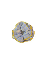 BLUE PLAID CORSET SCRUNCHIE