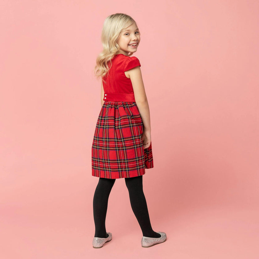 Diana Velvet & Tartan Party Dress
