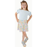 Puff Sleeve Tee in Blue Heart Stripe