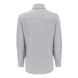 Gray Structured Button-Up Shirt