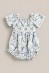 Baby Ophelia Romper in Mosaic Embroidery