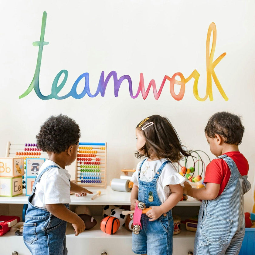 Watercolor Words • Teamwork • Peel-and-Stick Wall Decals