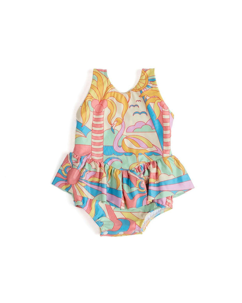 The Paradiso - Girls Ruffle One Piece with Tutu UPF 50+