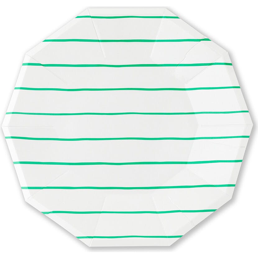 Clover Frenchie Striped Large Plates