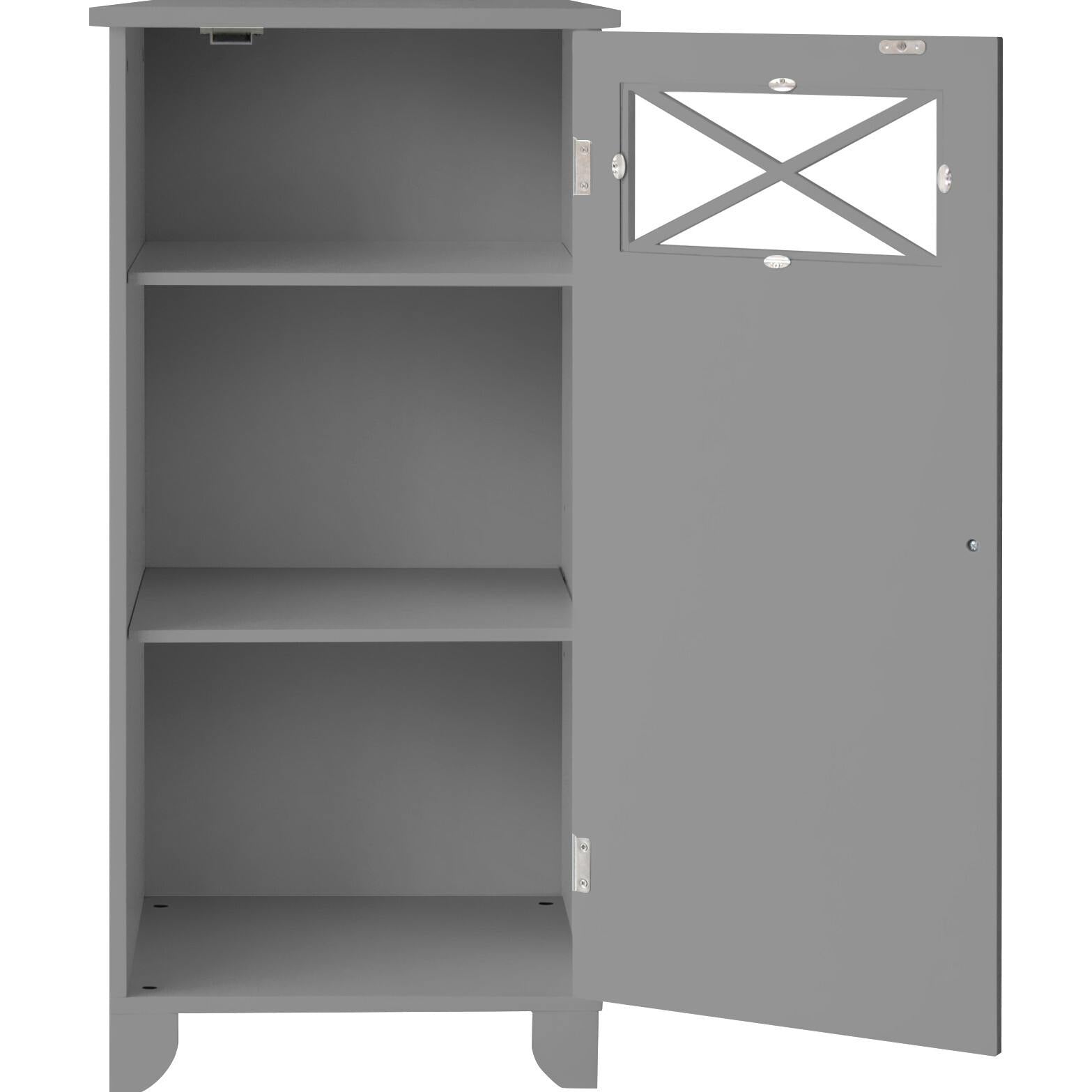 Dawson Contemporary Wooden Narrow Floor Storage Cabinet With Door For Bathrooms