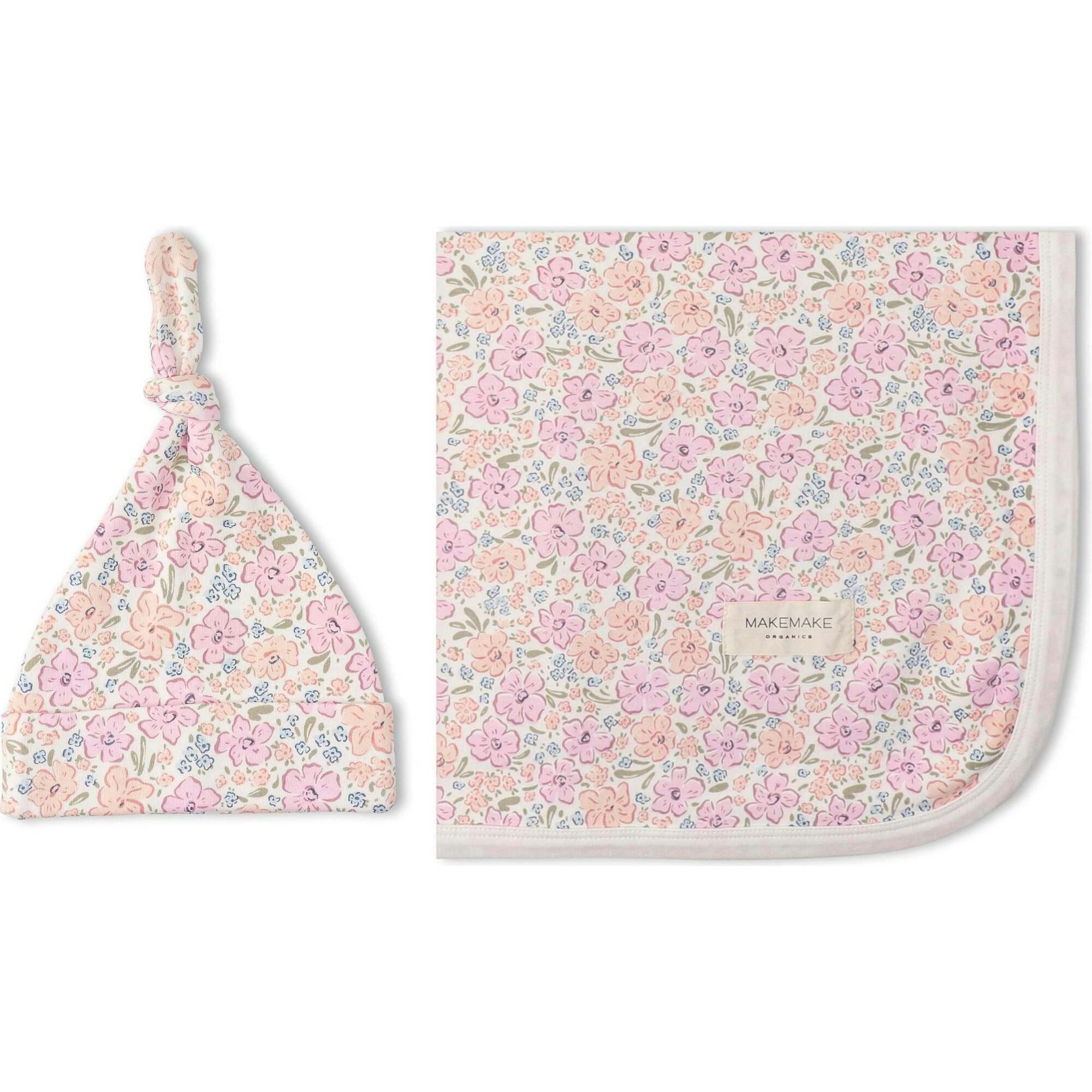 Organic Swaddle Blanket & Hat Set