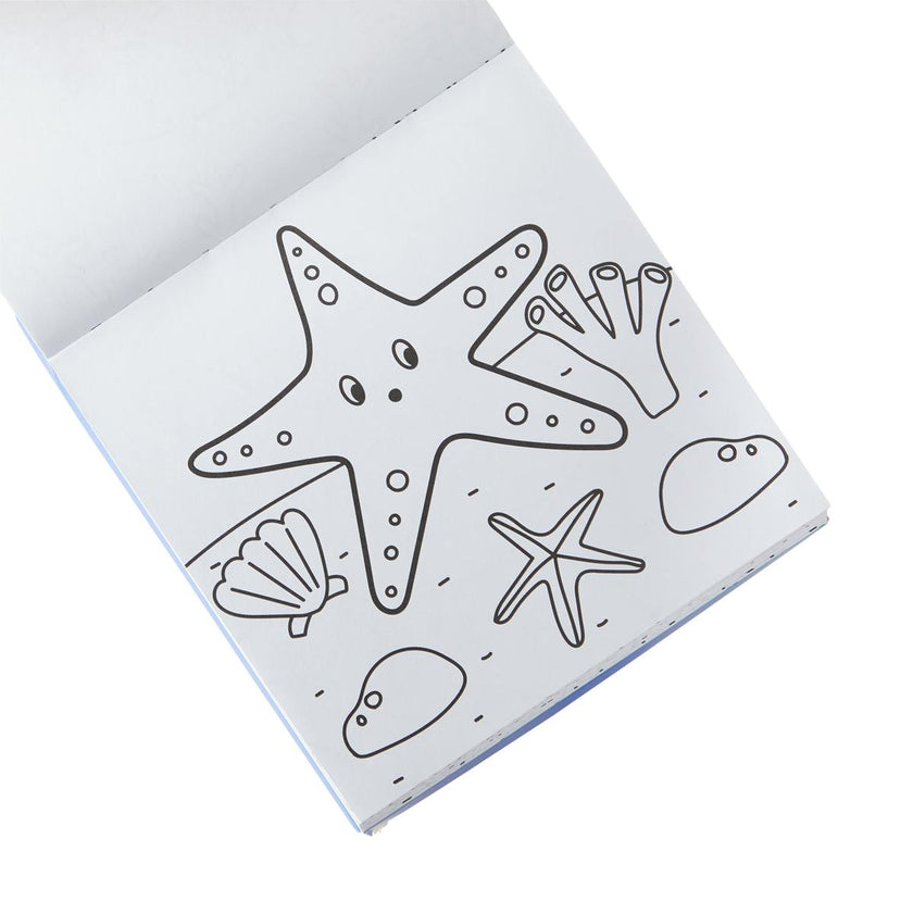 Carry Along! Coloring Book and Crayon Set - Sea Life - Set of 9 Crayons