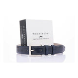 Navy Dotted Leather Belt
