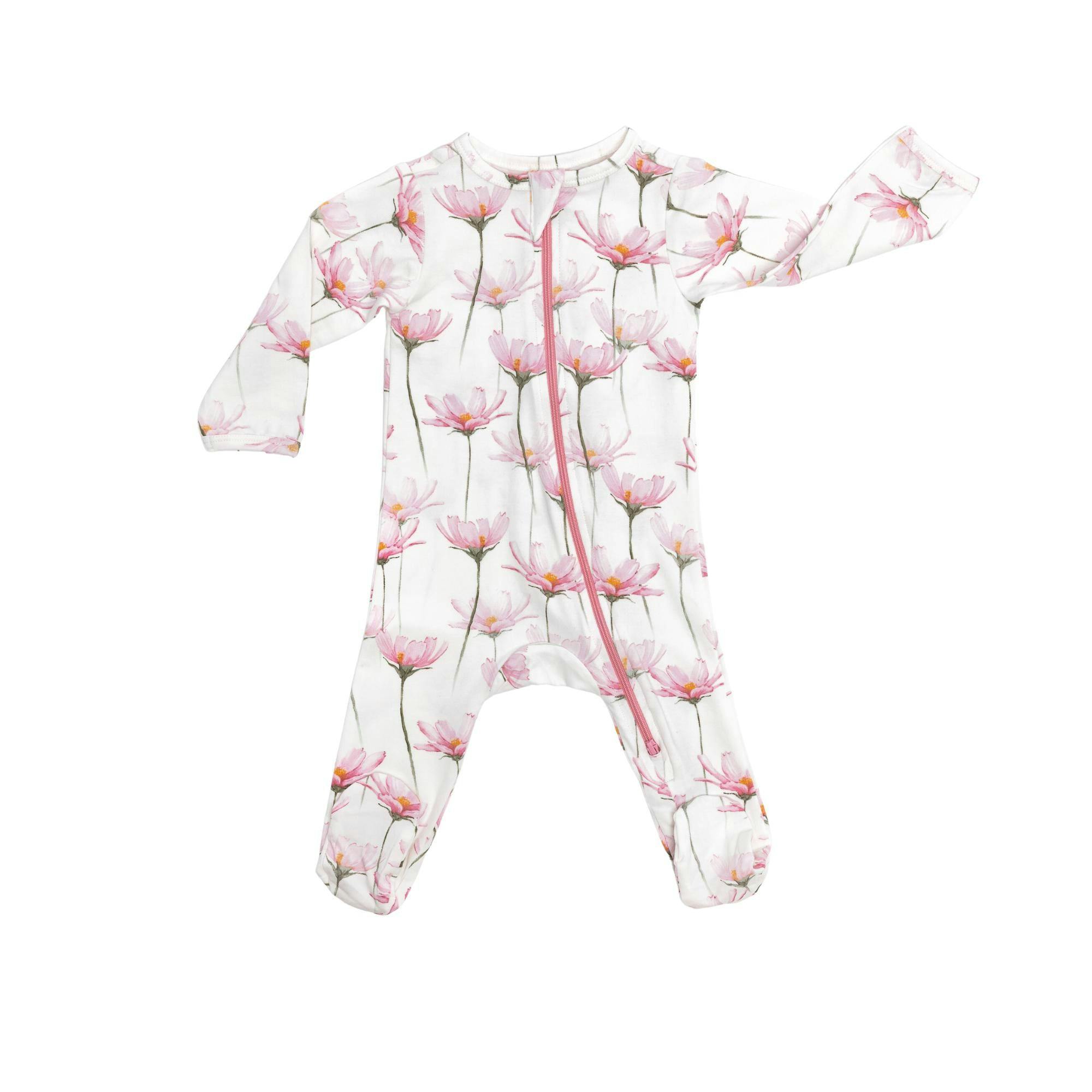 Zipped Long Sleeve Footed Onesie