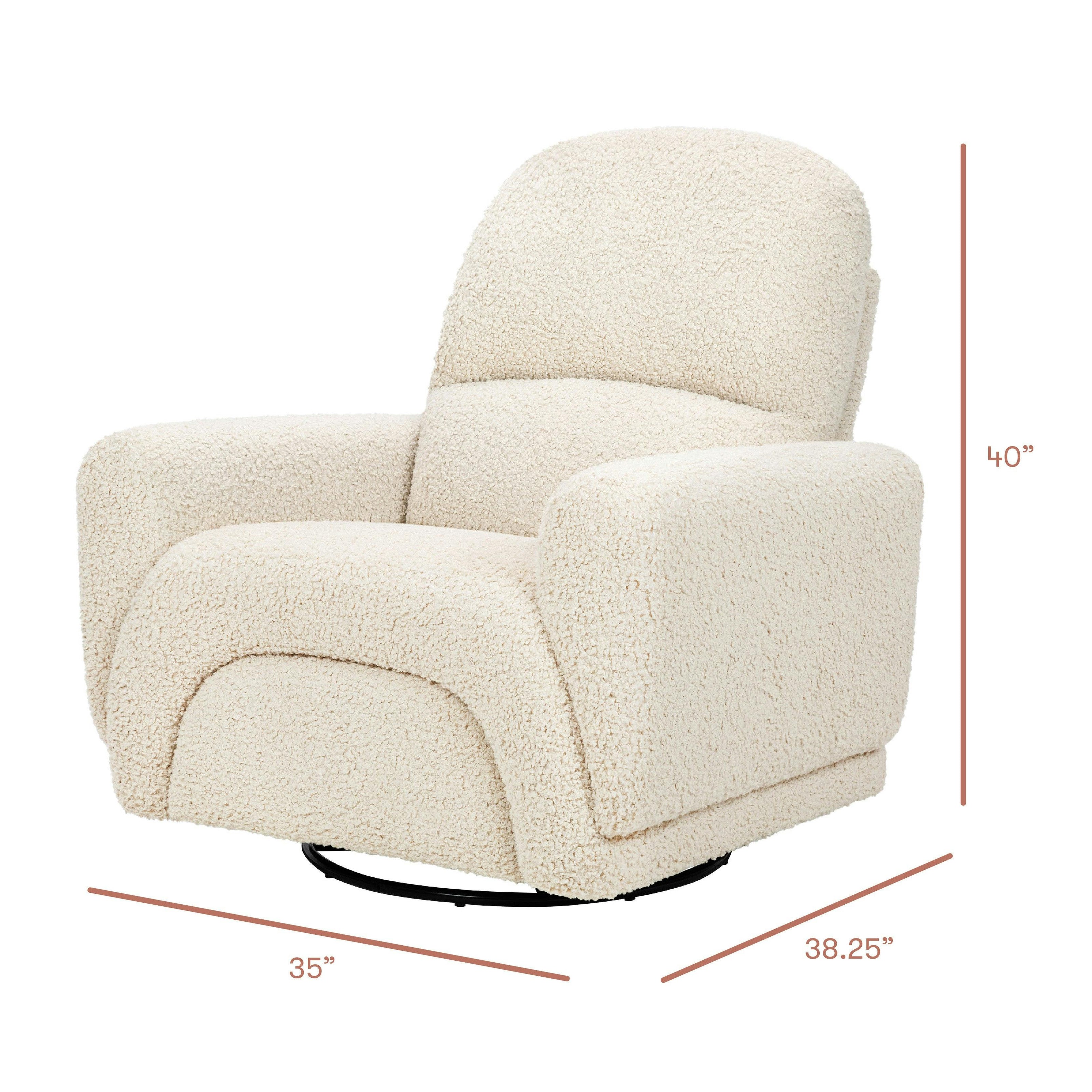 Babyletto Rainbow Recliner and Swivel Glider in Teddy Loop
