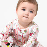 Floral Stripes Bamboo Convertible Footie