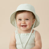 Organic Bucket Sun Hat - Basil Stripes