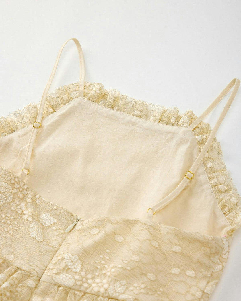 Tanya Lace Frill Maxi Dress