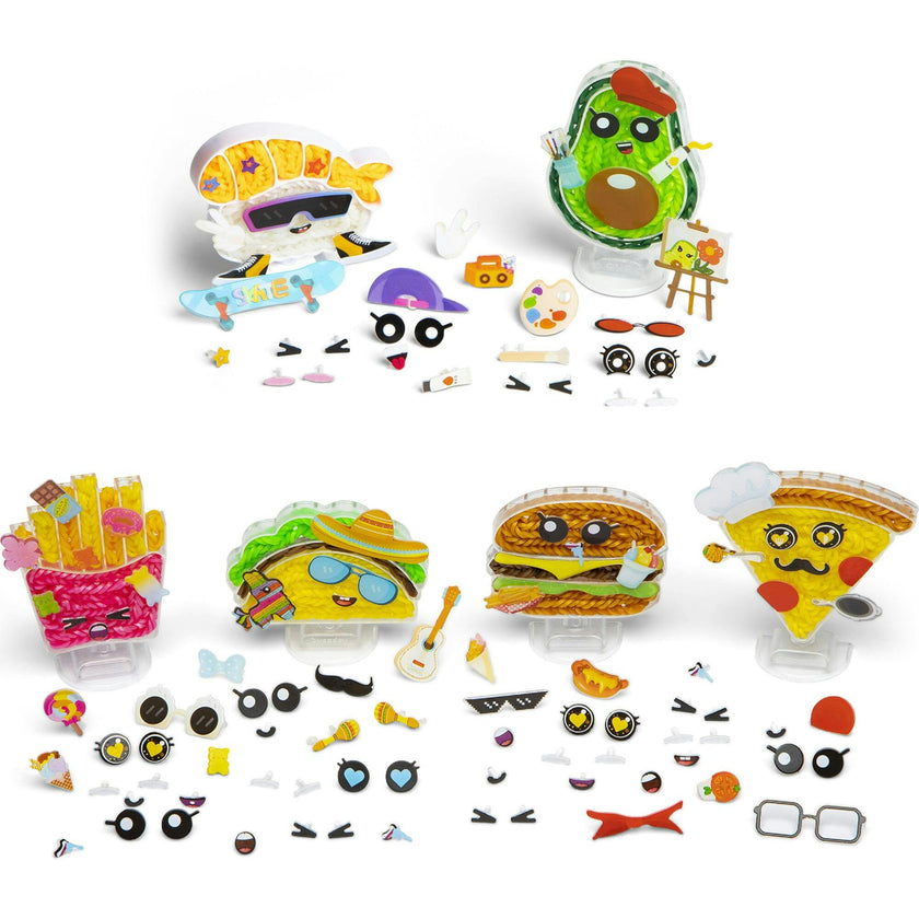 Rainbow Loom: Loomies Food Figurines 2 PK Bundle: 4 Character & 2 Character Kits