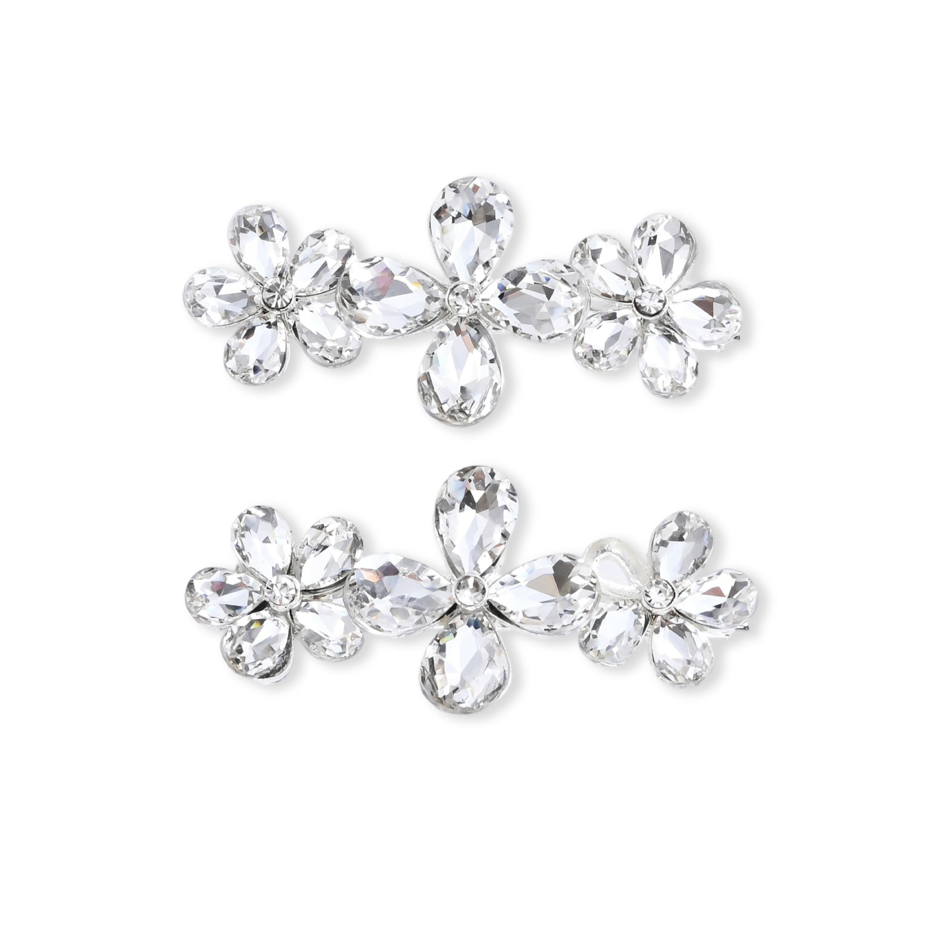 Sparkle Bloom Hair Pin Trio