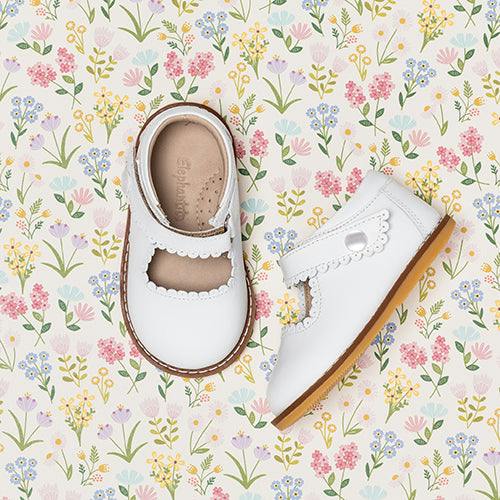 Toddler Mary Jane | White Leather