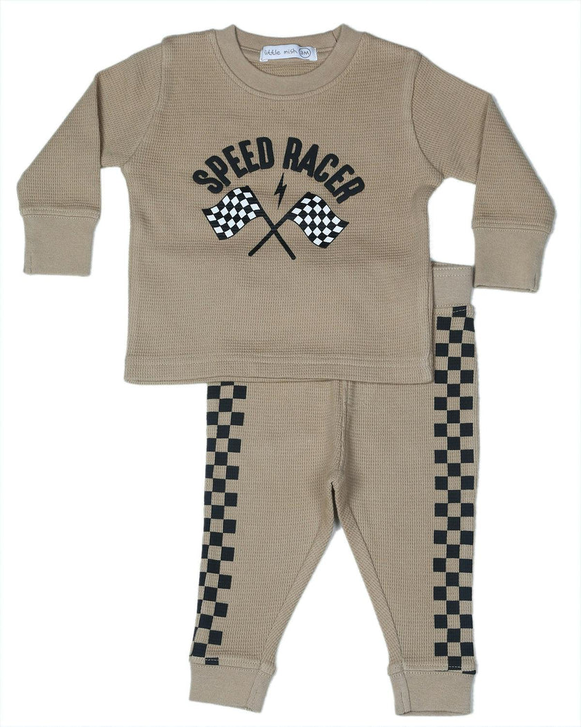 Baby Speed Racer Thermal Set - Stone