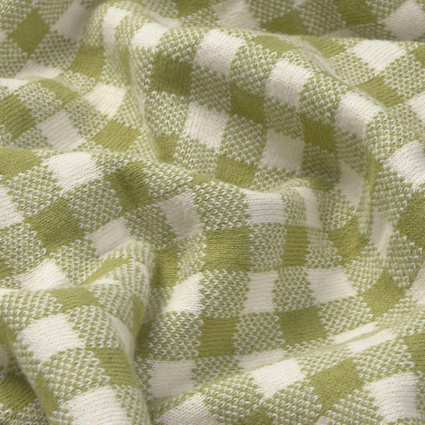 Knitted Blanket Vichy Matcha