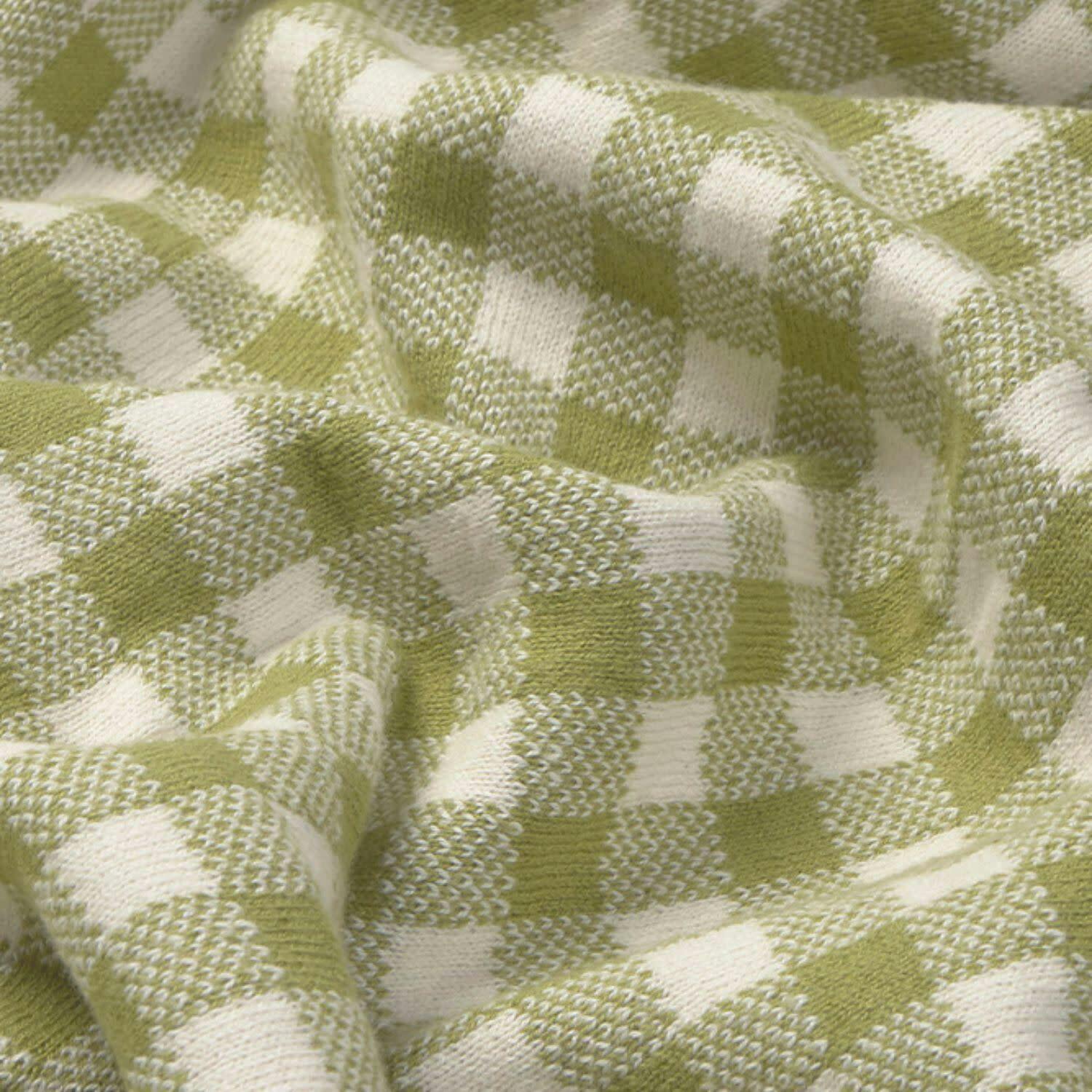 Knitted Blanket Vichy Matcha