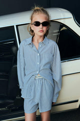 Alheli Teen Short Summer Midnight Stripes