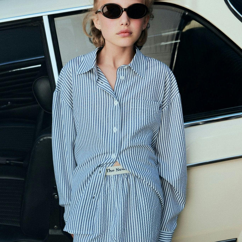 Alheli Teen Short Summer Midnight Stripes