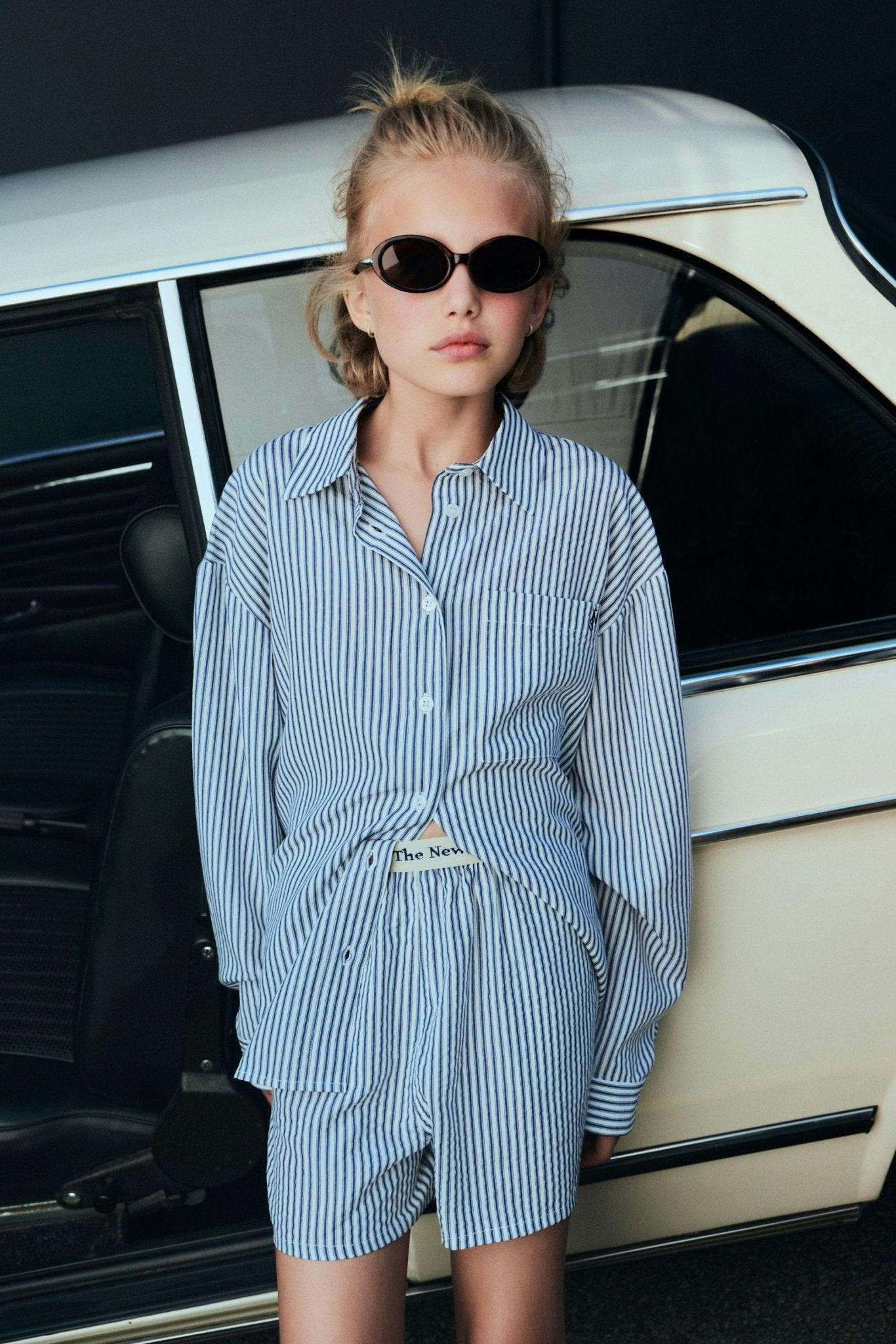 Alheli Teen Short Summer Midnight Stripes