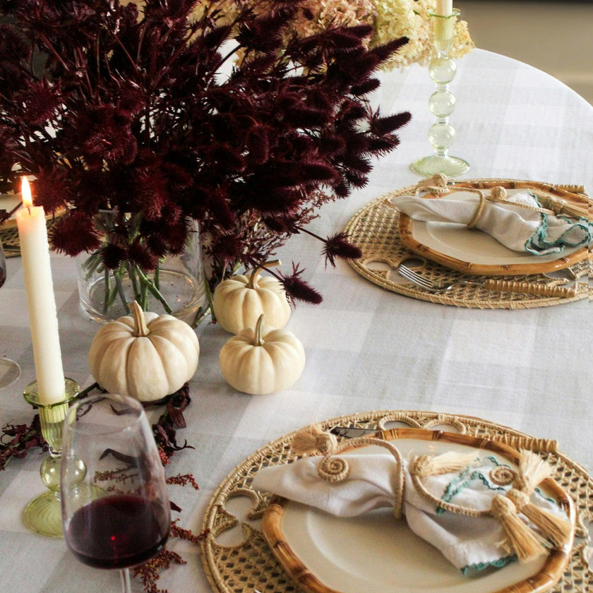 Giardino Reversible Tablecloth in Verde/Blu