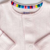 Love Lines Pink Organic Cotton Pointelle Magnetic Footie