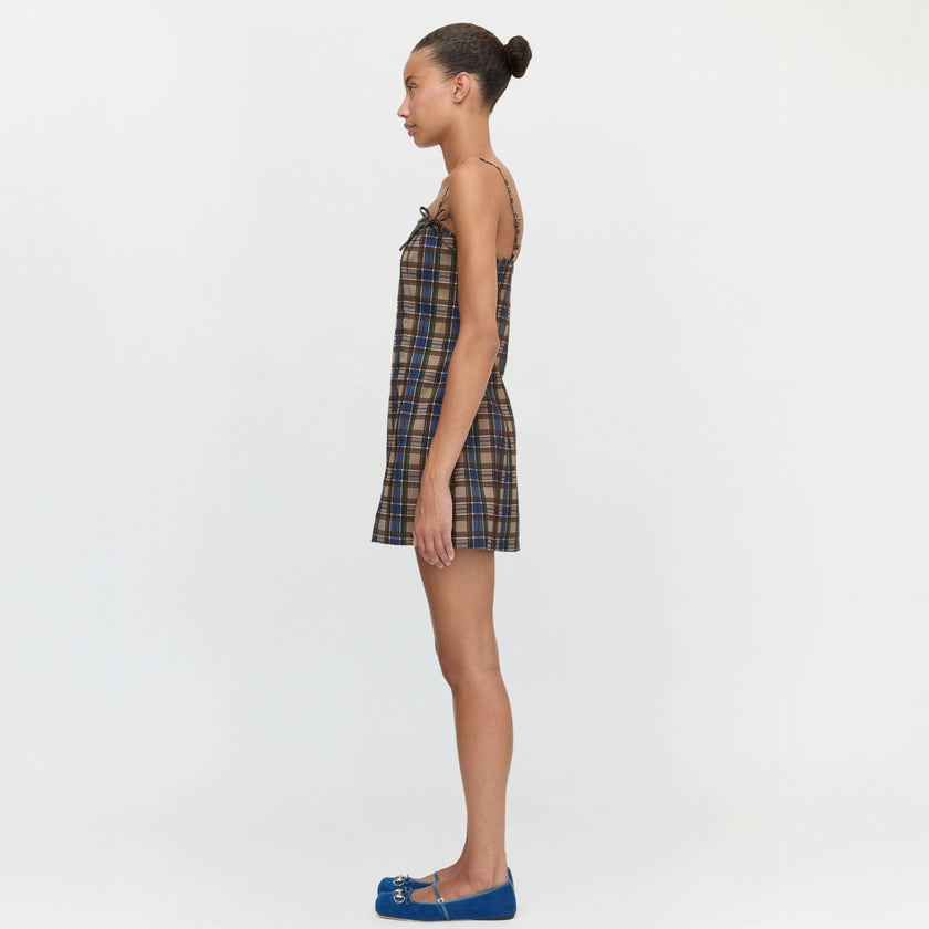 The Rennie Dress - Brown Spencer Plaid