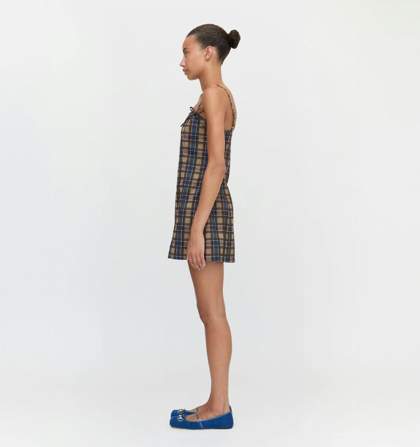 The Rennie Dress - Brown Spencer Plaid